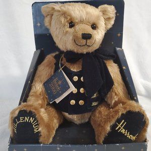 HARRODS Knightsbridge Millennium 2000 Y2K Bear 17" Teddy Bear w/tags